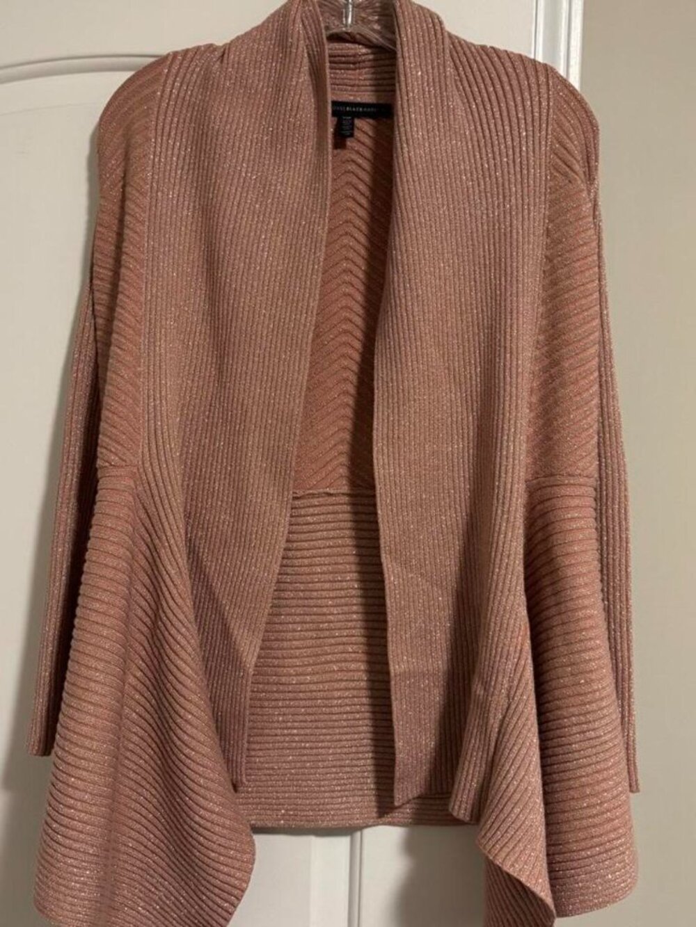 White House Black Market Women's Pink and Tan Cardigan